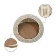 thumbnail image 5 of THE LICKER STORE Fiora 19.5" x 18" Modern Circular Faux Wicker Pet Bed with Machine-Washable Cushion, White, CBD3000C, 5 of 5