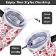 thumbnail image 5 of Love Heart 40oz Stainless Steel Vacuum Insulated Tumbler with Lid and Straw Gifts for Mom Friend Sister Grandma, 5 of 7