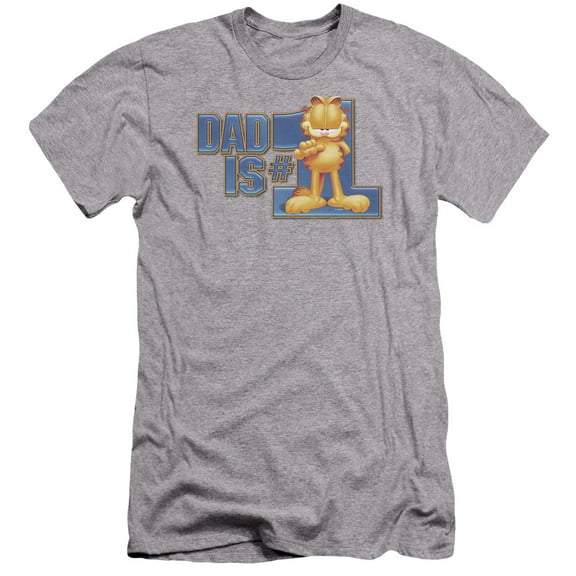 Garfield - Dad Is Number One - Premium Slim Fit Short Sleeve Shirt - Medium