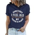 thumbnail image 2 of LSLJS Women's Motif Imprimé Amusant Casual Mode Couleur Unie Manches Courtes Blouse Tops, 2 of 6