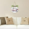 thumbnail image 6 of SKYSONIC Independence Day Gnome Welcome Sign Front Door Decor Round Door Hanging Sign Porch Decorations for Farmhouse Summer Holiday Fall Halloween Christmas - 12x12 inch, 6 of 7