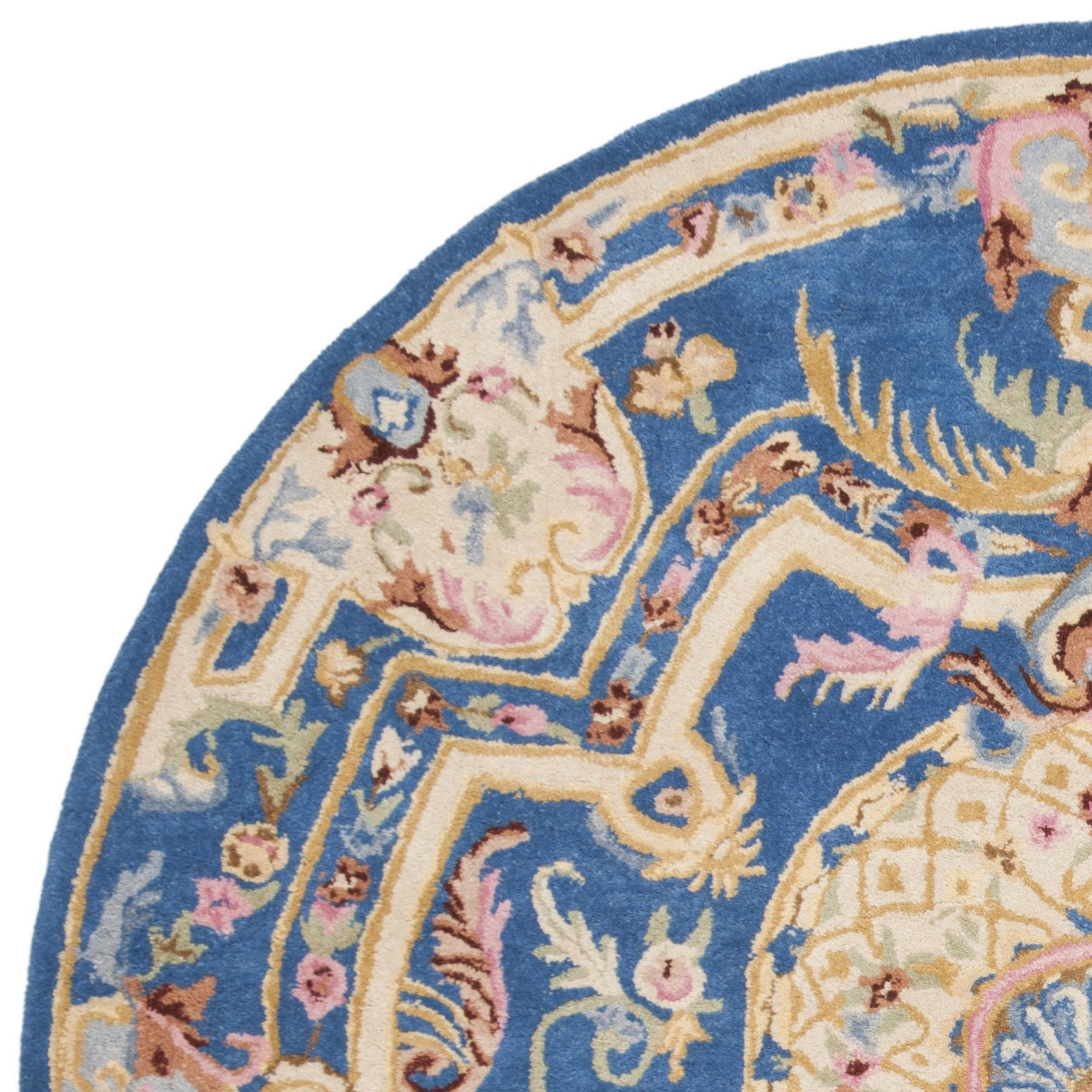 SAFAVIEH Savonnerie SAV120M Handmade Blue / Ivory Rug