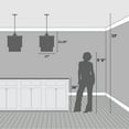 thumbnail image 5 of Hunter - Ontario 3-light Matte Black, Medium Size Pendant Light, Dimmable, Transitional Style, Cylinder Shaped, for Bedrooms, Dining, Living Rooms - 13149, 5 of 8