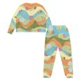 thumbnail image 2 of HELLHERO Floral Printed Women's Pajama Sets Crewneck Loungewear Long Sleeve Sleepwear with Jogger Pants Lounge Set, 2XL, 2 of 5