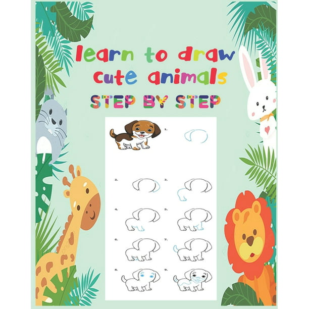 learn to draw cute animals step by step: Turtle, koi fish, Hippo, Baby  Elephant, Baby Fox, Baby tiger, Octopus, Pusheen the cat, Baby seal,  Narwhal, Racoon, Eagle head, Goofy, Bull, Dragon lizard,