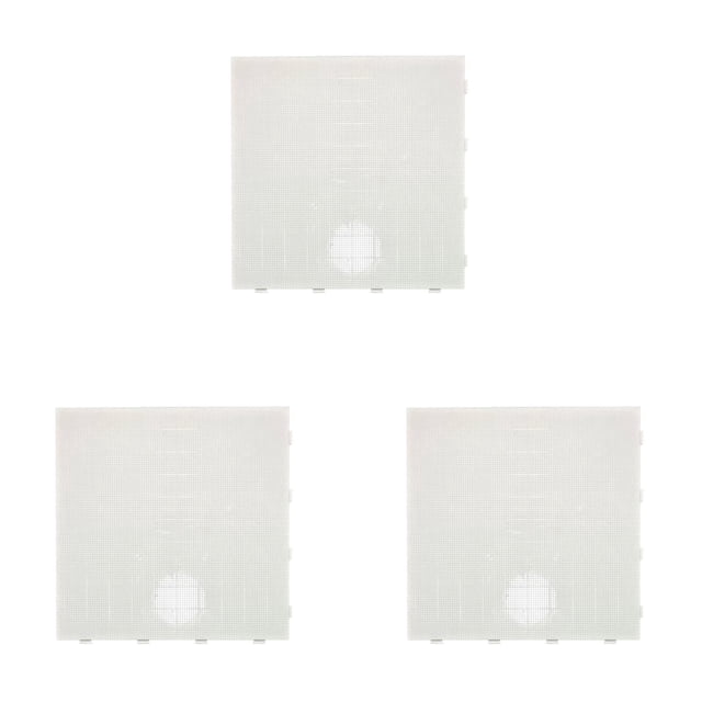 3 Pcs White 2.6mm Fuse Beads Square Pegboard, 104 Pin Pixel Art Board, Craft Bead Board for Diy Bracelet Making