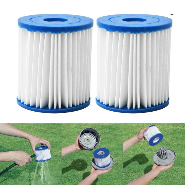 Wolfrail 2 Packs Cartouche de Filtre Type H pour Pompes de Filtration Intex 28601/28602/89007H(2 Pcs)