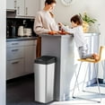 thumbnail image 6 of iTouchless 14 gal Stainless Steel Rectangular Sensor Kitchen Garbage Can, 6 of 7
