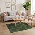 thumbnail image 3 of ODIKA 4'x6' Olive Green Concentric Oval Diamond Washable Area Rug Modern Abstract Spiral Motif Contemporary Non-Slip, Chair-Friendly, Flatwoven for Home Office, Under Desk, 3 of 7