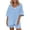 short sets 99#Blue, variant on Womens Sets 2 Piece Outfits V Neck Casual Short Sleeve Shorts High Waisted Workout Athletic Wear Solid Color Slim Fit Outfit