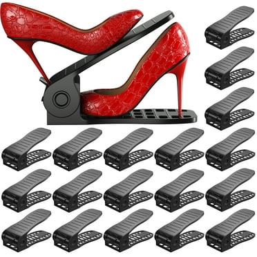 Shoe Organizer for Closet,16 Pack thickned Shoe Stacker Storage Space Saver, Double Deck Shoe Rack Holder for Closet Organization