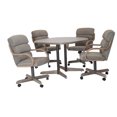 thumbnail image 6 of Caster Chair Company 5-Piece 42x42 Caster Dining Set Wood Edge Laminate Table Top & Graphite Chairs, 6 of 25