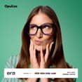 thumbnail image 5 of OPULIZE ERA Blue Light Glasses for Women Men, Oversized Frame with Clear Lens and UV400 Protection, Anti-Reflective & Anti-Glare, Computer & Screen Glasses, Black (Pack of 1), 5 of 7