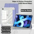 thumbnail image 2 of Case Cover for iPad 9th Generation 2021, 10.2 inch iPad Case with Pencil Holder, Smart Stand Cover for iPad Case 9th/8th/7th (2021/2020/2019),Protective Clear Back,Purple&Clear, 2 of 10