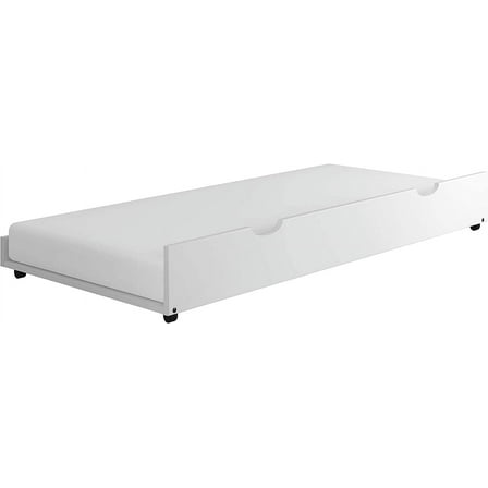 Bunk Bed Kingdom Roll Out Trundle, Twin, White