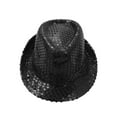 thumbnail image 4 of Aislor Kids Boys Sparkly Sequin Tuxedo Tailcoat Jacket with Hat Suit Performance Dancewear Black 10, 4 of 7