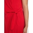 thumbnail image 4 of Time and Tru Women's and Women's Plus Side Tie Midi Dress with Dolman Sleeves, Sizes XS-4X, 4 of 5