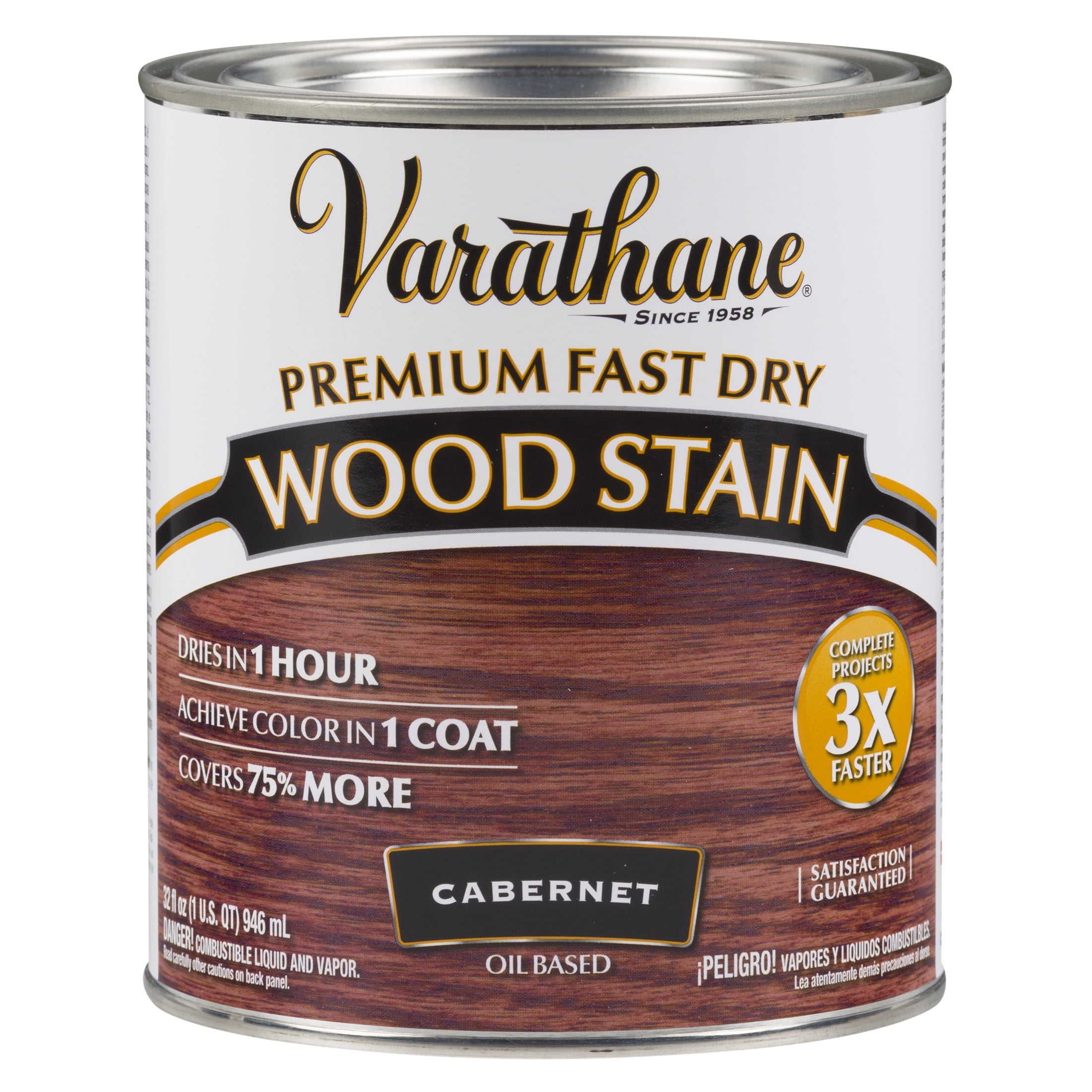 2 Pack, Cabernet, Varathane Premium Fast Dry Wood Stain-262016, Quart