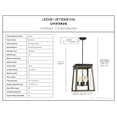 thumbnail image 3 of Luxury Industrial Chandelier, 20.125H x 15.5W, with Modern Farmhouse Style, Olde Bronze, UHP3906 by Urban Ambiance, 3 of 5