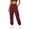 Wine, variant on Women's Cargo Pants with Pockets Drawstring Elastic High Waist Windproof Waterproof Outdoor Hiking Sport Pants XXL