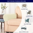 thumbnail image 6 of MOLAGU Stretch Textured Grid Washable Sofa Armrest Slipcover Spandex Recliner Arm Covers for Chairs Couch Sofa Armchair Recliner (Set of 2, Beige), 6 of 9