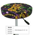 thumbnail image 4 of Fotbe Mardi Gras Surface Stool Covers Round,Waterproof Round Bar Stool Covers Bar Chair Covers Washable Stool Cushion Slipcover for 12-14 Inch Chair-, 4 of 7