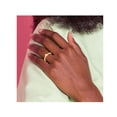 thumbnail image 2 of Yellow Plated Sterling Silver Clover Ring with Accent Diamond, 2 of 4