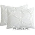 thumbnail image 3 of Lanco White California King Comforter Set Pinched Pleated Bedding Set for Girls 7 Pieces Luxury Bedroom Decor, Matching Bed Skirt, Pillow Shams & Decorative Pillows…, 3 of 5