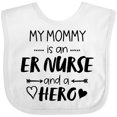 thumbnail image 3 of Inktastic My Mommy is an Er Nurse and a Hero Boys or Girls Baby Bib, 3 of 4