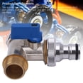 thumbnail image 3 of Angle Shut Off Valve, 15mm Male Interface Brass Material Quarter Turn Ball Valve Tee Shunt Design Versatile Usage G1/2 DN15 Thread  for Washing Machine Toilet, 3 of 7