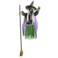 thumbnail image 1 of 6FT Halloween Flying Witch Outdoor Decoration Animated Hovering Prop with Sweeper Yard Haunt Display, 1 of 8