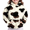 thumbnail image 4 of Yutgune Unisex Kids Multicolor Cow Print Hoodie, Long Sleeve Graphic Pullover Sweatshirt with Pocket, Sizes 3-14 Years, 4 of 6