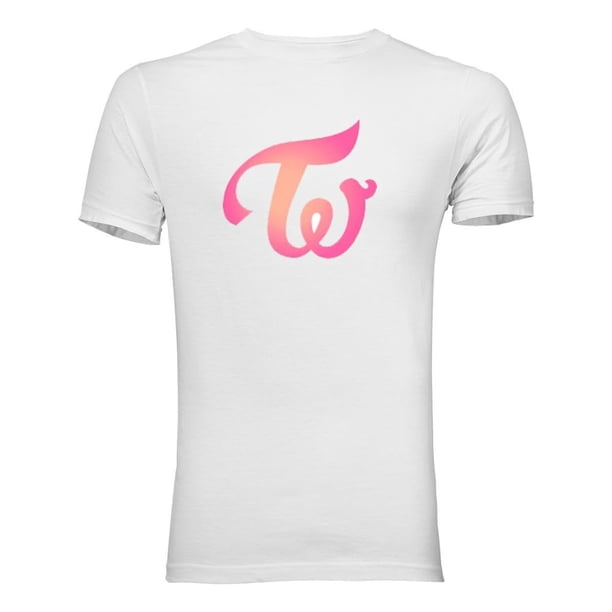 Playera Twice Kpop 01 grupo twice impresión Frente - Cuello Redondo - Hombre o Mujer con impresión "DTG" Full Color (S, Blanco/Hombre)