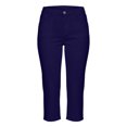 thumbnail image 5 of Posijego Capri Pants for Women Straight Leg Dress Pants Pull on Mid Rise Business Office Dressy Work Cropped Pants with Pockets, 5 of 6