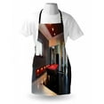 thumbnail image 3 of Modern Apron House with Snooker Table Hobby Pool Game Flat Furniture Leisure Time Print, Unisex Kitchen Bib Apron with Adjustable Neck for Cooking Baking Gardening, Red Brown White, by Ambesonne, 3 of 3