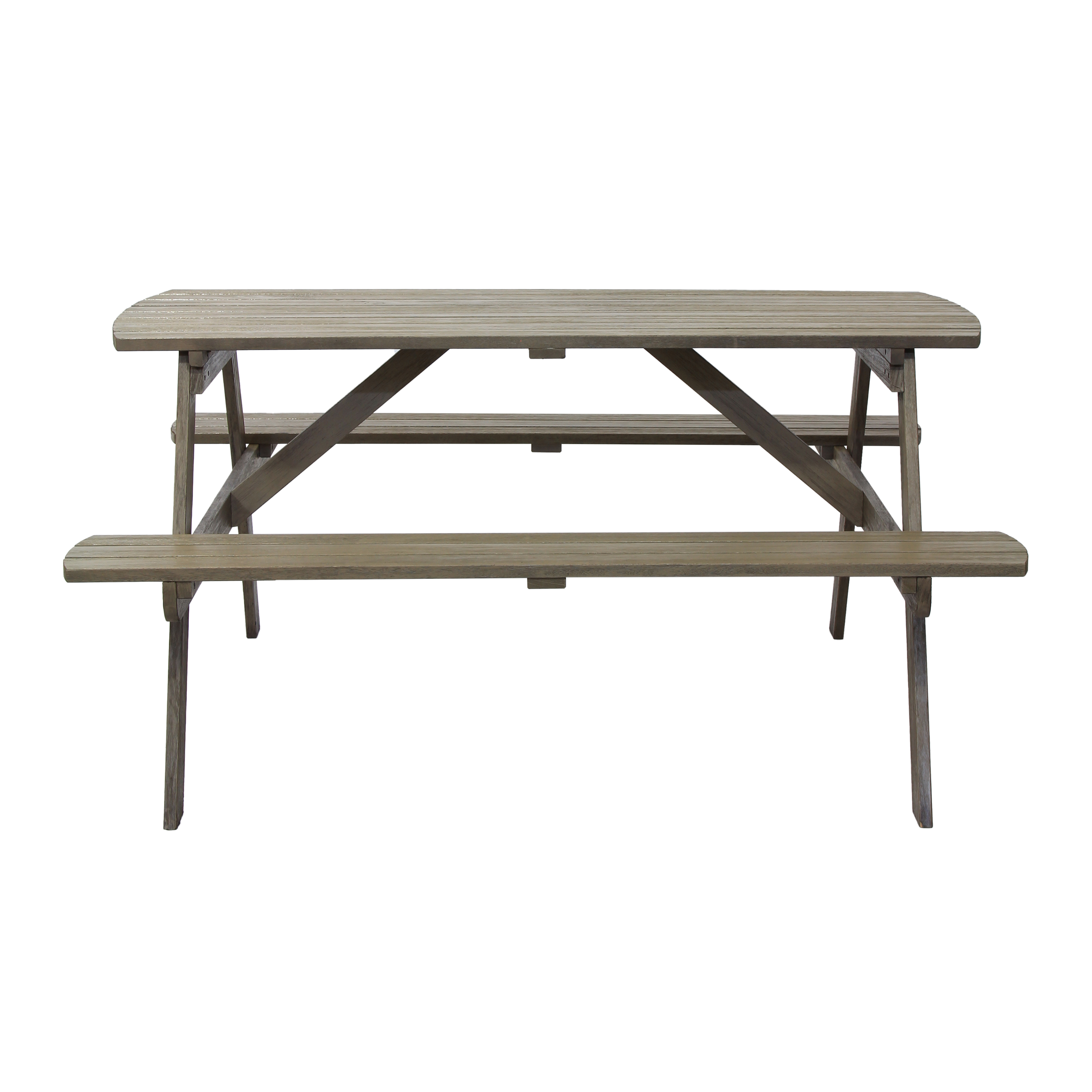 Mainstays Martis Bay Wood Outdoor Picnic Table, Gray - image 5 of 6