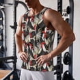 thumbnail image 5 of Fuzoiu Roosters 2 Print Men's Workout Tank Tops,Sleeveless Gym Shirt Quick Dry,Fitness Bodybuilding T-Shirt,Muscle Athletic Workout Tee-3X-Large, 5 of 7