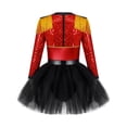 thumbnail image 5 of DPOIS Girls Circus Costume Magician Performance Mesh Tutu Dress Red 12, 5 of 7