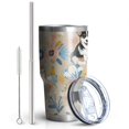 thumbnail image 2 of 30oz Corgi Dog and Flower Florals Tumblers Stainless Steel Tumbler with Lid and Straw,Vacuum Insulated Double Wall Travel Tumbler Cups Mug with Cleaning Brush for Coffee,Tea, 2 of 7