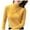 Yellow, variant on Baberdicy Women's Half-High Collar German Velvet J Slim Tight Bottoming Shirt Long-Sleeved Top | Women's Tops Clearance! Red M