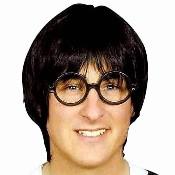 My Costume Wigs Short Bob Wig and Sunglass Set, Neon Colored Wigs Colorful Cosplay Wigs Daily Party Hairpieces for Bachelorette Glow in The Dark Neon Party Favors Halloween (White)