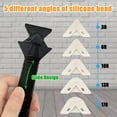 thumbnail image 2 of Silicone Caulking Tools - 3 in 1 Sealant Finishing Tool Grout Remove Scraper, Caulk Remover Glass Glue Angle Scraper for Bathroom, Kitchen, Floor, Window, Sink Joint, 2 of 9