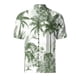 thumbnail image 2 of Playeras Camisa de vacaciones en la playa Camisa de cuello con botones en los puños para hombre (Green, XXL), 2 of 4