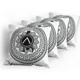 thumbnail image 5 of Ambesonne Retro Throw Pillow Cover 4 Pack, Spartan, 16", Grey Black White, 5 of 7