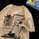 thumbnail image 3 of Nueva camiseta para hombres y mujeres, jersey de gran tamaño, versión coreana, camiseta con estampado de grupo de gatos de dibujos animados, pantalón corto informal, camiseta de manga para parejas, 3 of 4