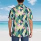 thumbnail image 4 of Balery Flamingo Camisas hawaianas de manga corta para hombre, camisas playeras de corte holgado, camisas de vacaciones con botones,Small, 4 of 7