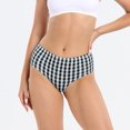thumbnail image 3 of Gibobby Panty Microfibra con Encaje Calzoncillos de cintura alta para levantamiento de cadera sin costuras para mujer, ropa interior cómoda tipo bóxer(Verdinegro， S), 3 of 4