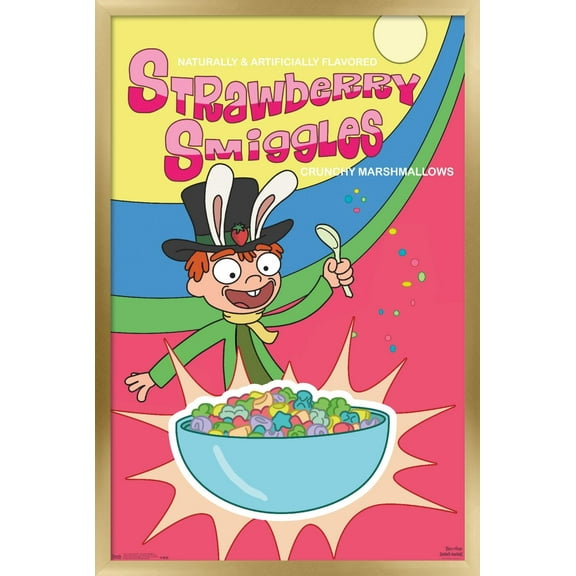 Rick And Morty - Strawberry Smiggles Wall Poster, 14.725" x 22.375", Framed