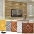 thumbnail image 3 of 3D Wall Panels Peel and Stick, Faux Brick Wallpaper Sticker with Self-Adhesive Waterproof Foam for Interior Wall Decor, Bathroom, Home Decoration (10 Pcs) (Brown),12x12inch, 3 of 5