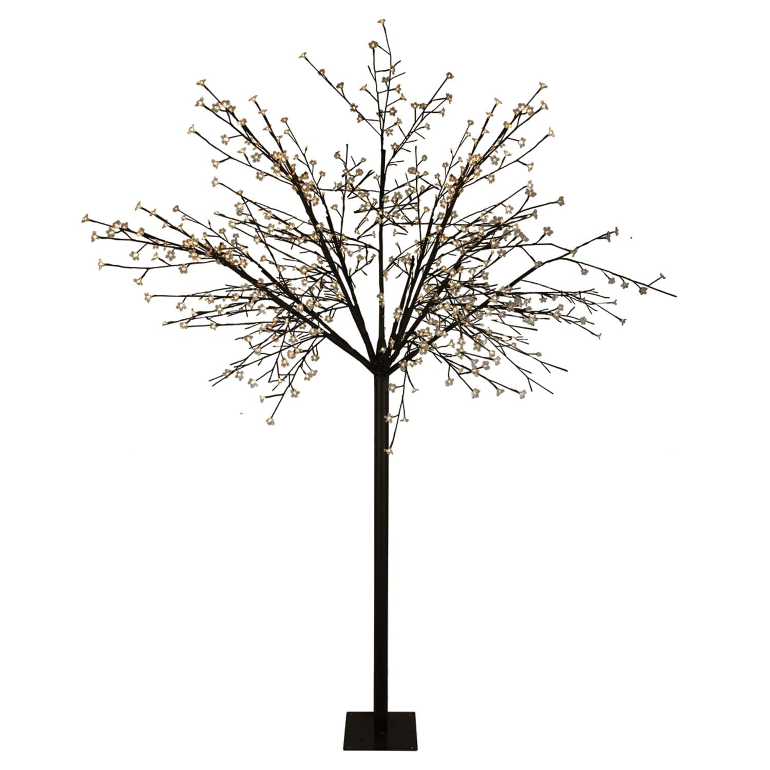 8' LED Lighted Commercial Cherry Blossom Flower Tree - Warm White ...
